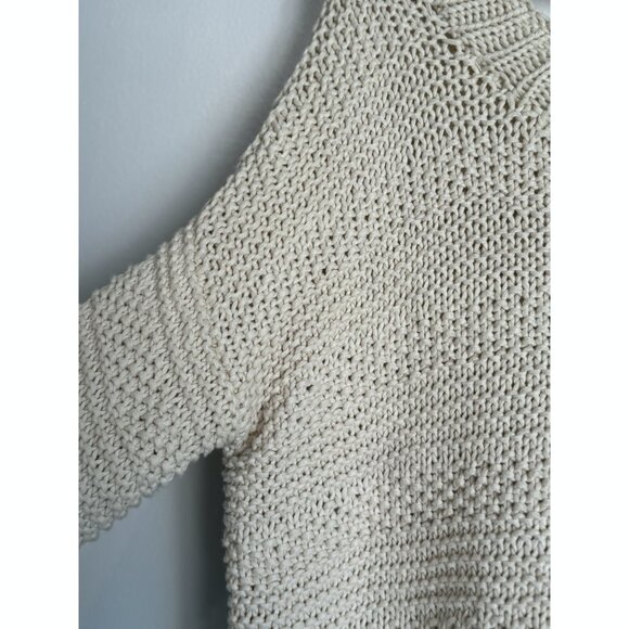 Vince. Women’s Drop Shoulder Oversized Sweater Sz XS Light Beige Minimalist Boho - Picture 5 of 6